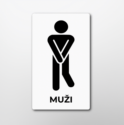 Plexi cedulka - WC muži