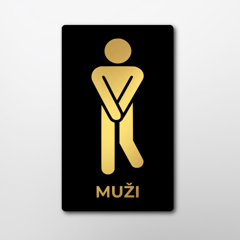 Plexi cedulka - WC muži