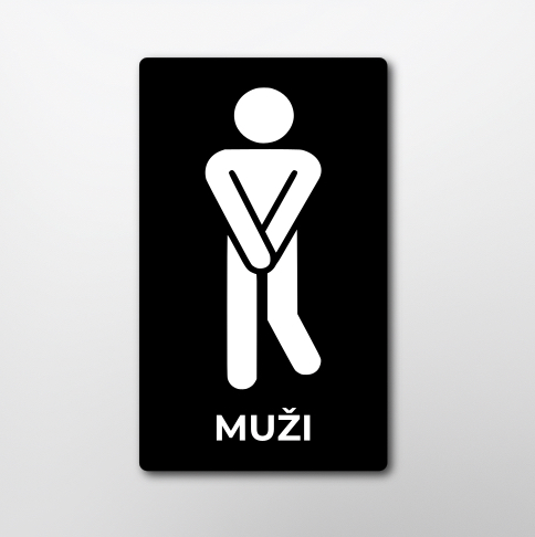 Plexi cedulka - WC muži