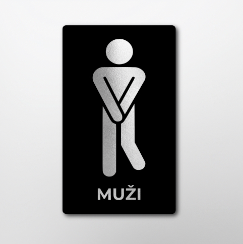 Plexi cedulka - WC muži