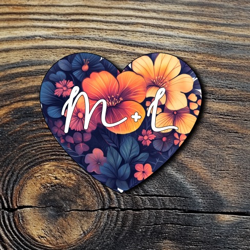 Svatební brož s iniciály