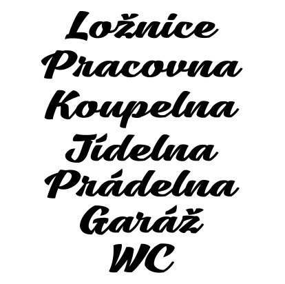 Vinylová nálepka na dveře - Nápis na přání