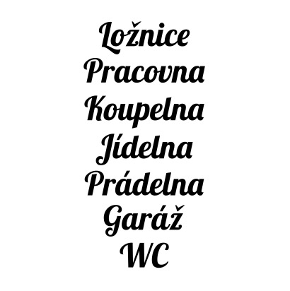 Vinylová nálepka na dveře - Nápis na přání