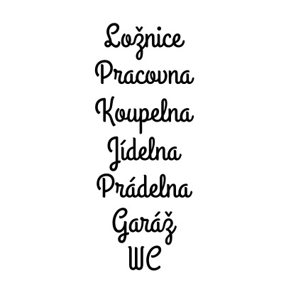 Vinylová nálepka na dveře - Nápis na přání