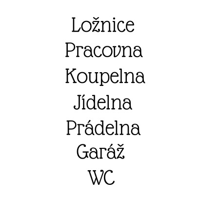 Vinylová nálepka na dveře - Nápis na přání