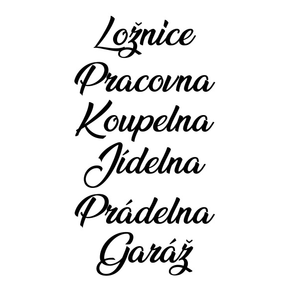 Vinylová nálepka na dveře - Nápis na přání