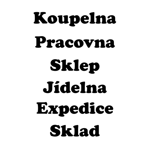 Vinylová nálepka na dveře - Nápis na přání