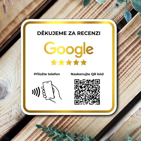 NFC + QR destička pro Google recenze