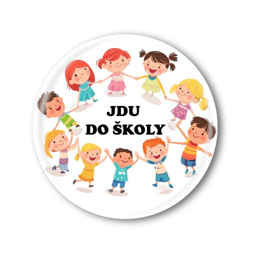 Připínací placka - Jdu do školy
