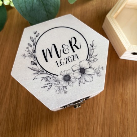 Krabička na snubní prstýnky