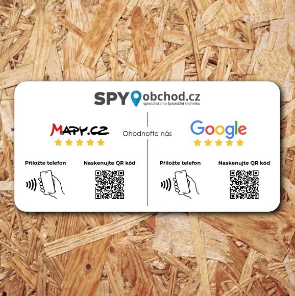 NFC recenze pro Mapy.cz a Google s vlastním logem