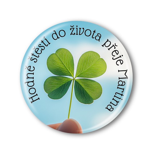 Připínací placka - Čtyřlístek pro žáky