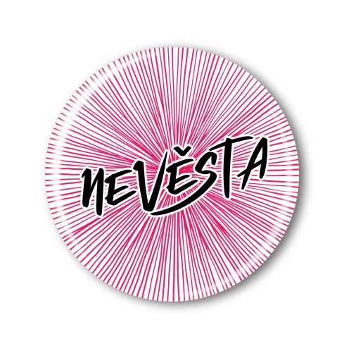 Připínací placka na rozlučku se svobodou