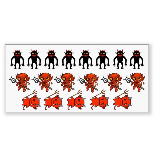 Dočasné tetování - Čerti