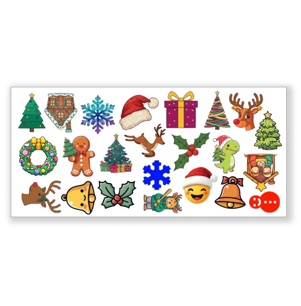 Dočasné tetování - Vánoční motivy