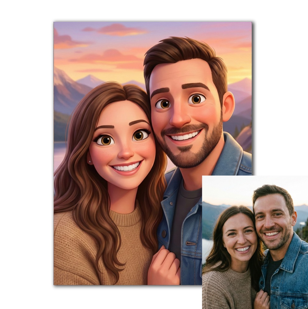 Karikatura podle vaší fotky - Obraz na plátně