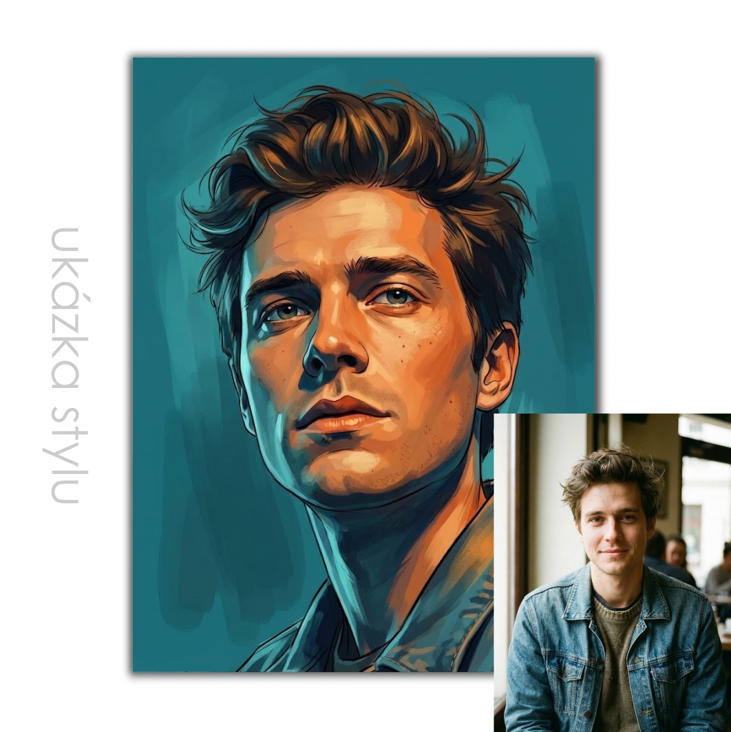 Ilustrace podle vaší fotky pro vlastní tisk