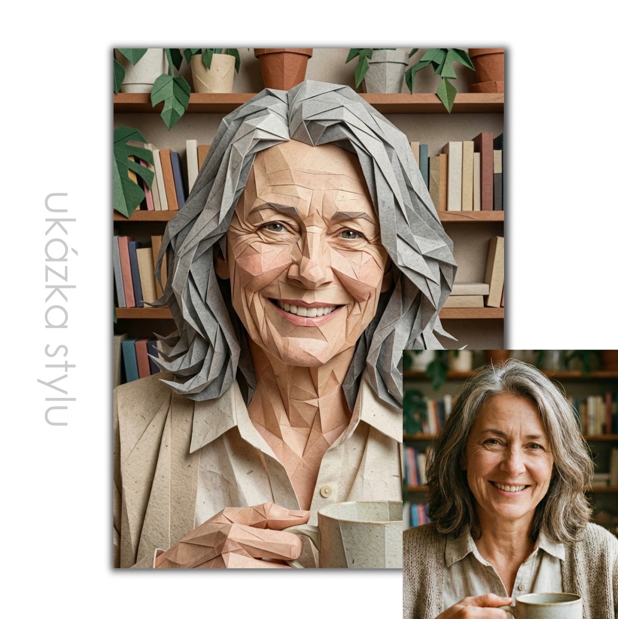 Origami podle vaší fotky pro vlastní tisk