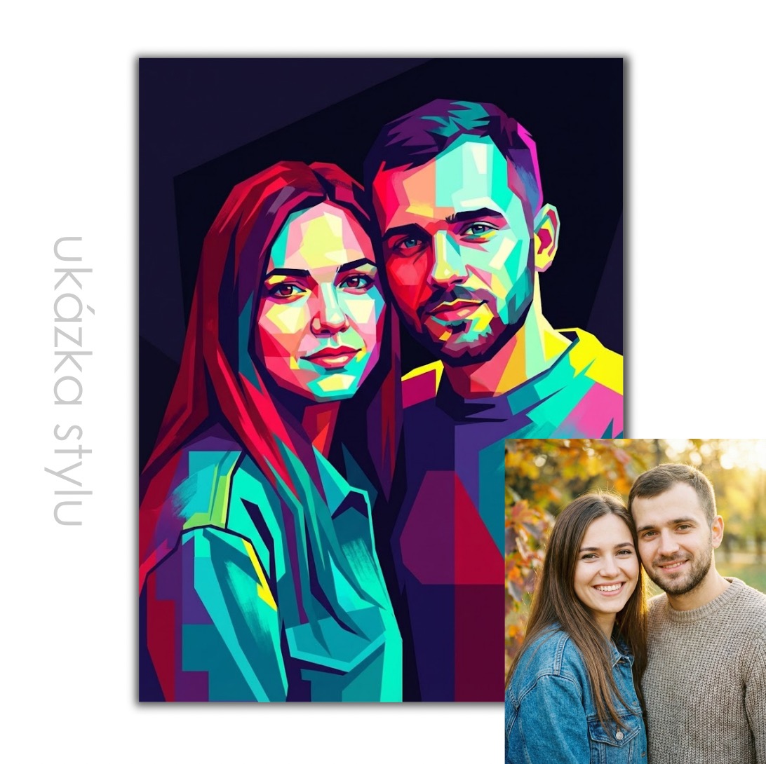 Moderní kubismus podle vaší fotky pro vlastní tisk