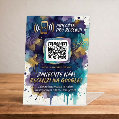 Stojan pro získávání Google recenzí 