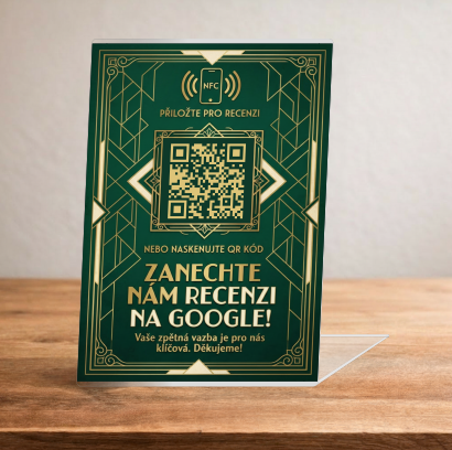 Stojan pro získávání Google recenzí 