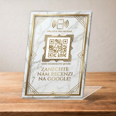 Stojan pro získávání Google recenzí 