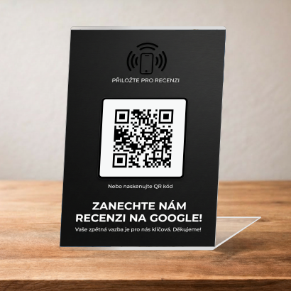 Stojan pro získávání Google recenzí 