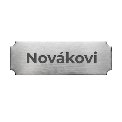 Samolepící nerezová jmenovka na dveře