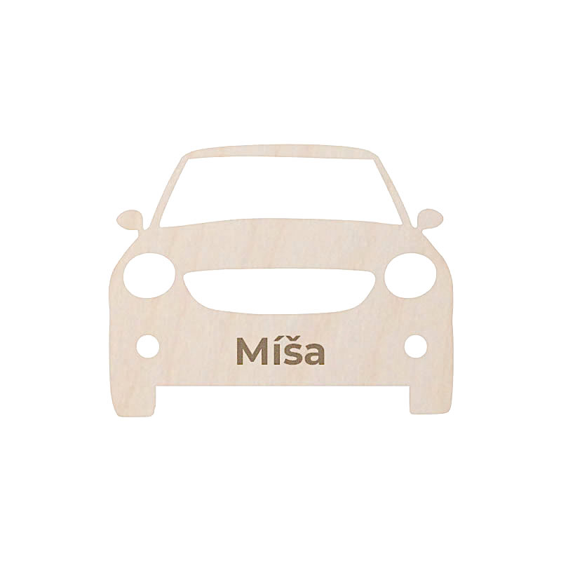 Dřevěná dekorace – auto