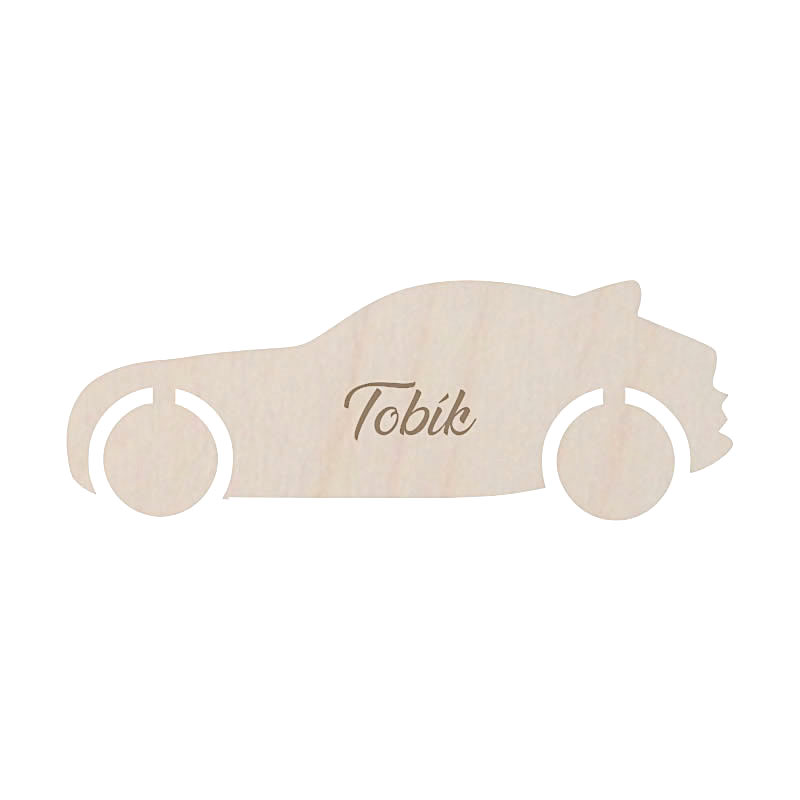 Dřevěná dekorace – auto