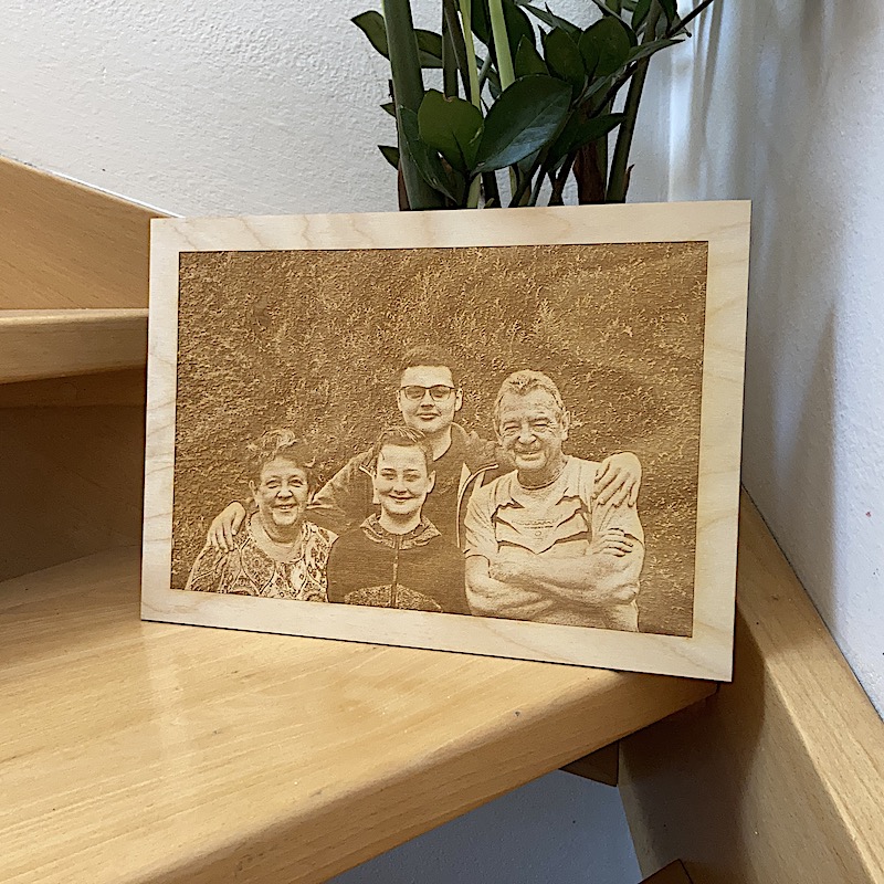 Fotografie vypálená do dřeva