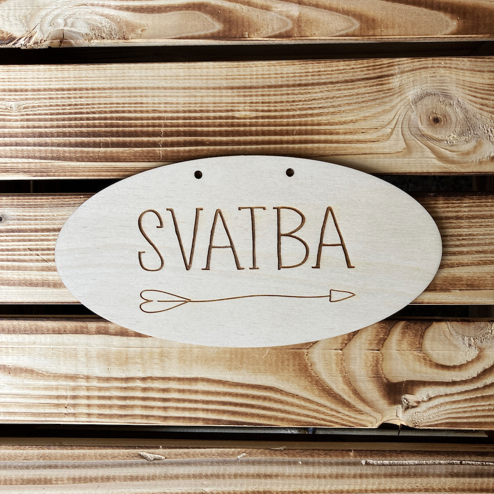Dřevěná cedule - Svatba