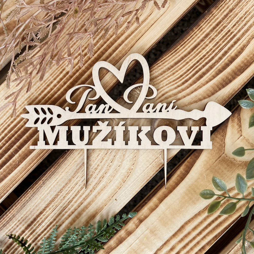 Zápich do dortu - Příjmení novomanželů