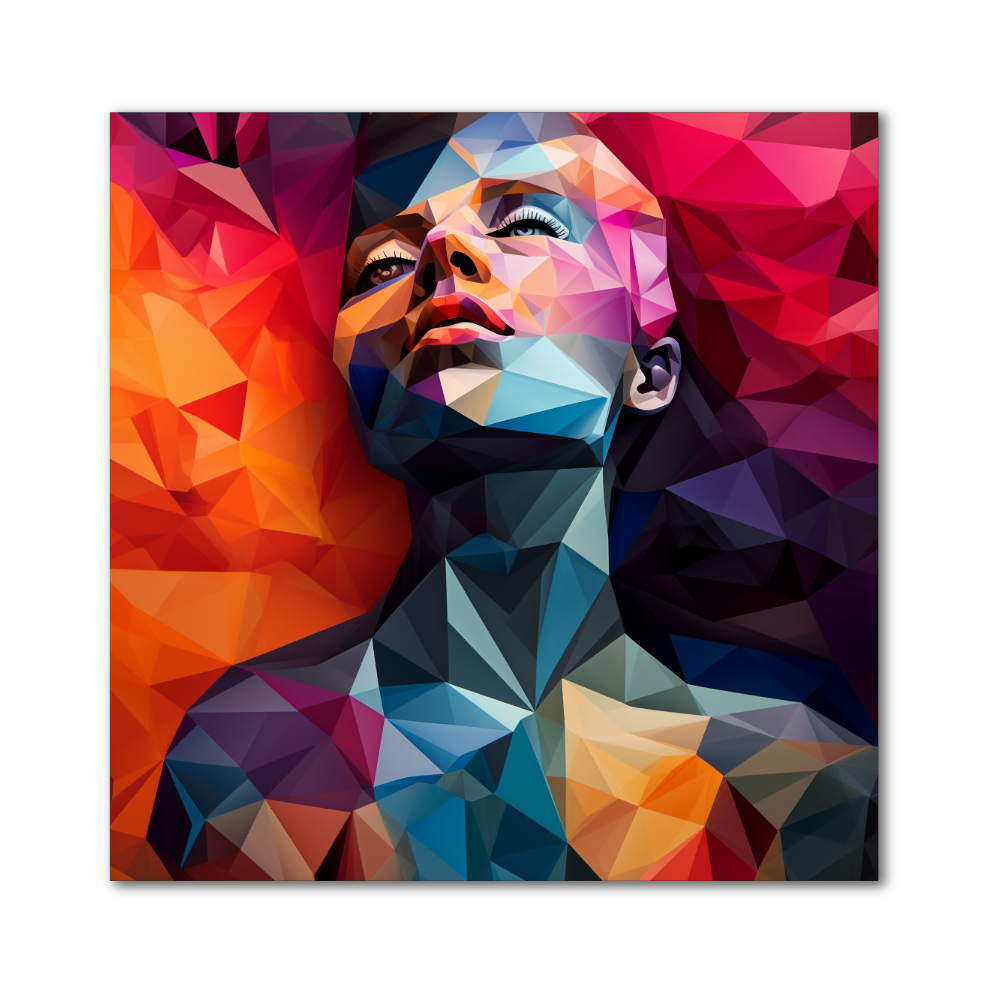 Obraz na plátně - Polygonální dívka