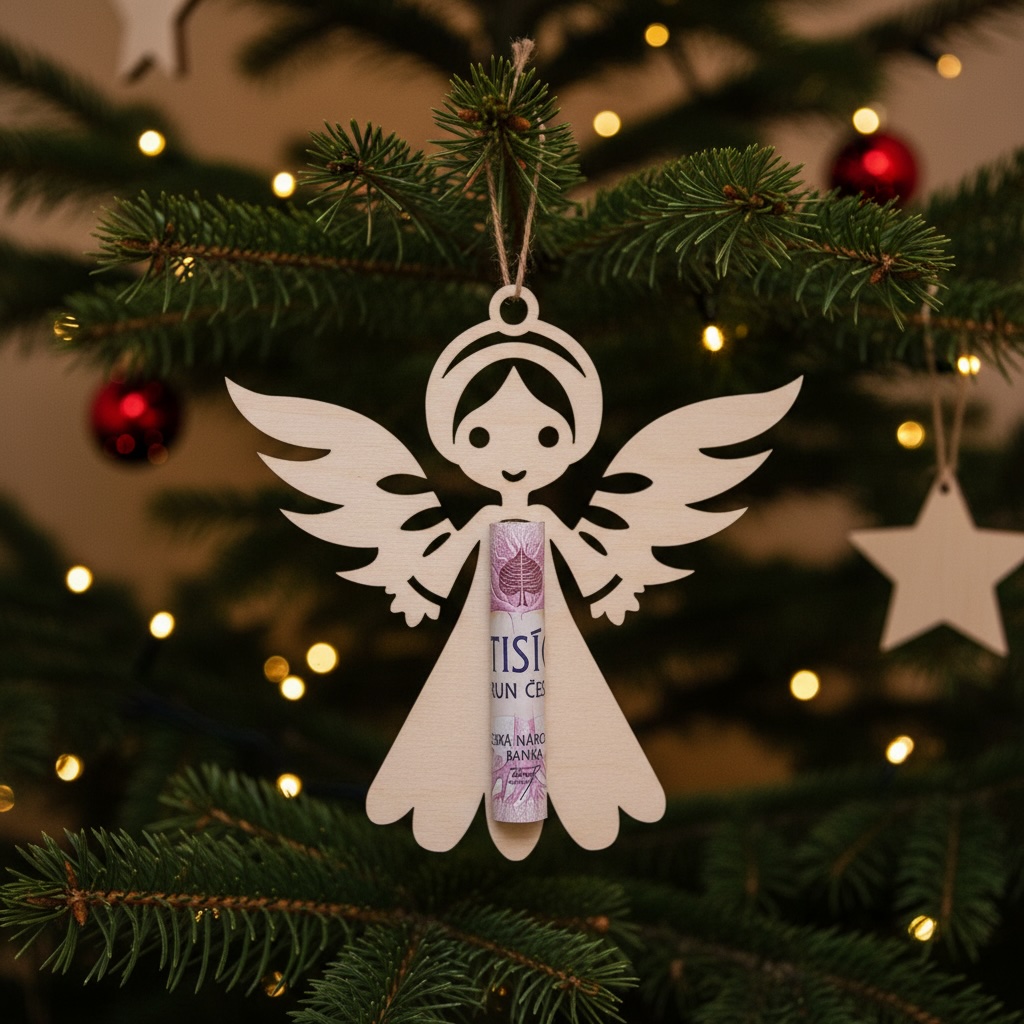 Vánoční ozdoba na peníze