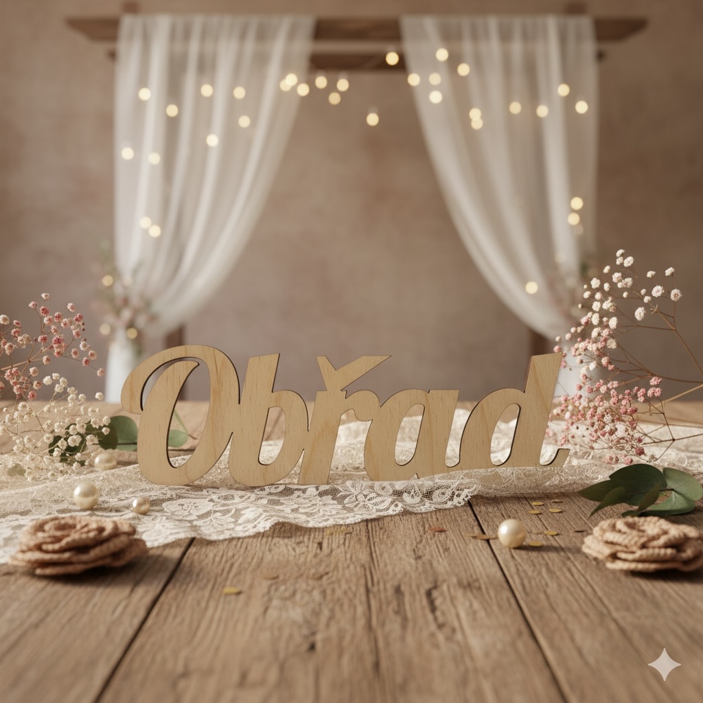 Dřevěný nápis - Obřad