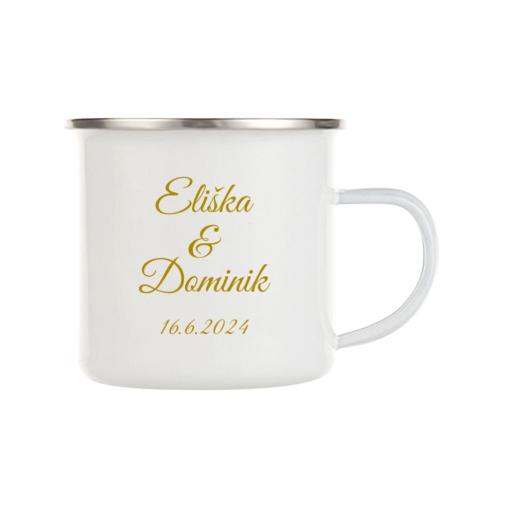 Svatební plecháček se jmény