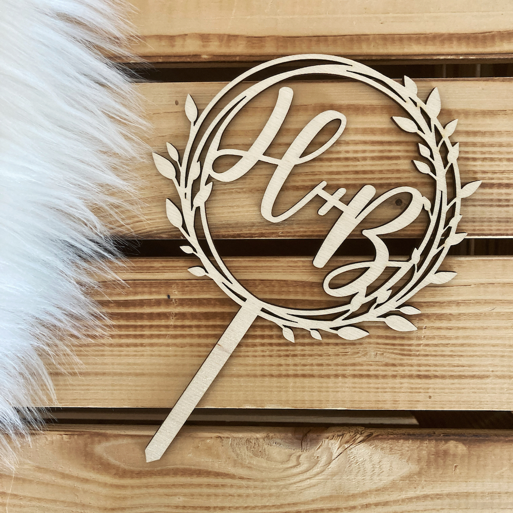 Svatební zápich s iniciály