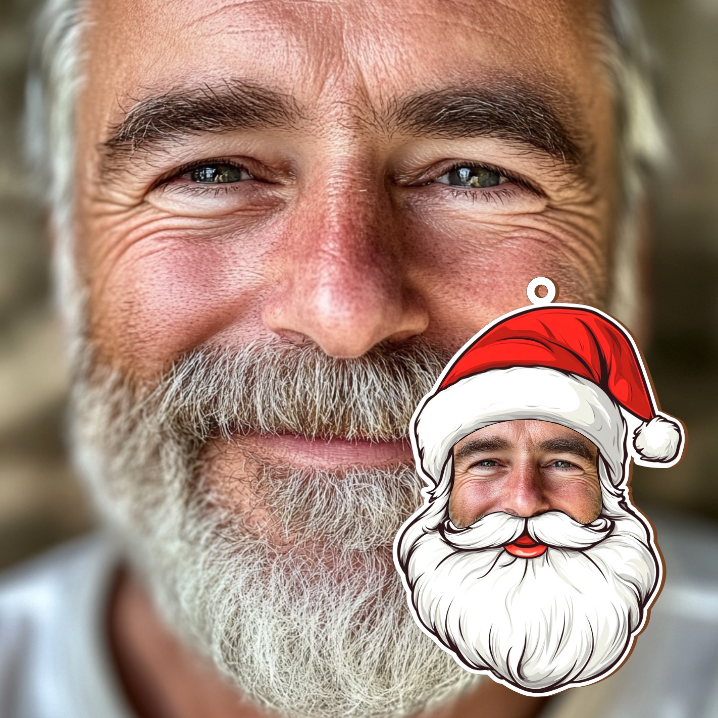 Santa Claus s vlastním obličejem