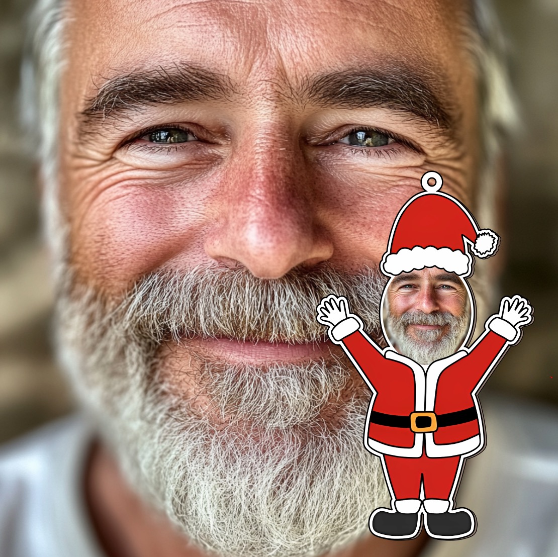 Santa Claus s vlastním obličejem