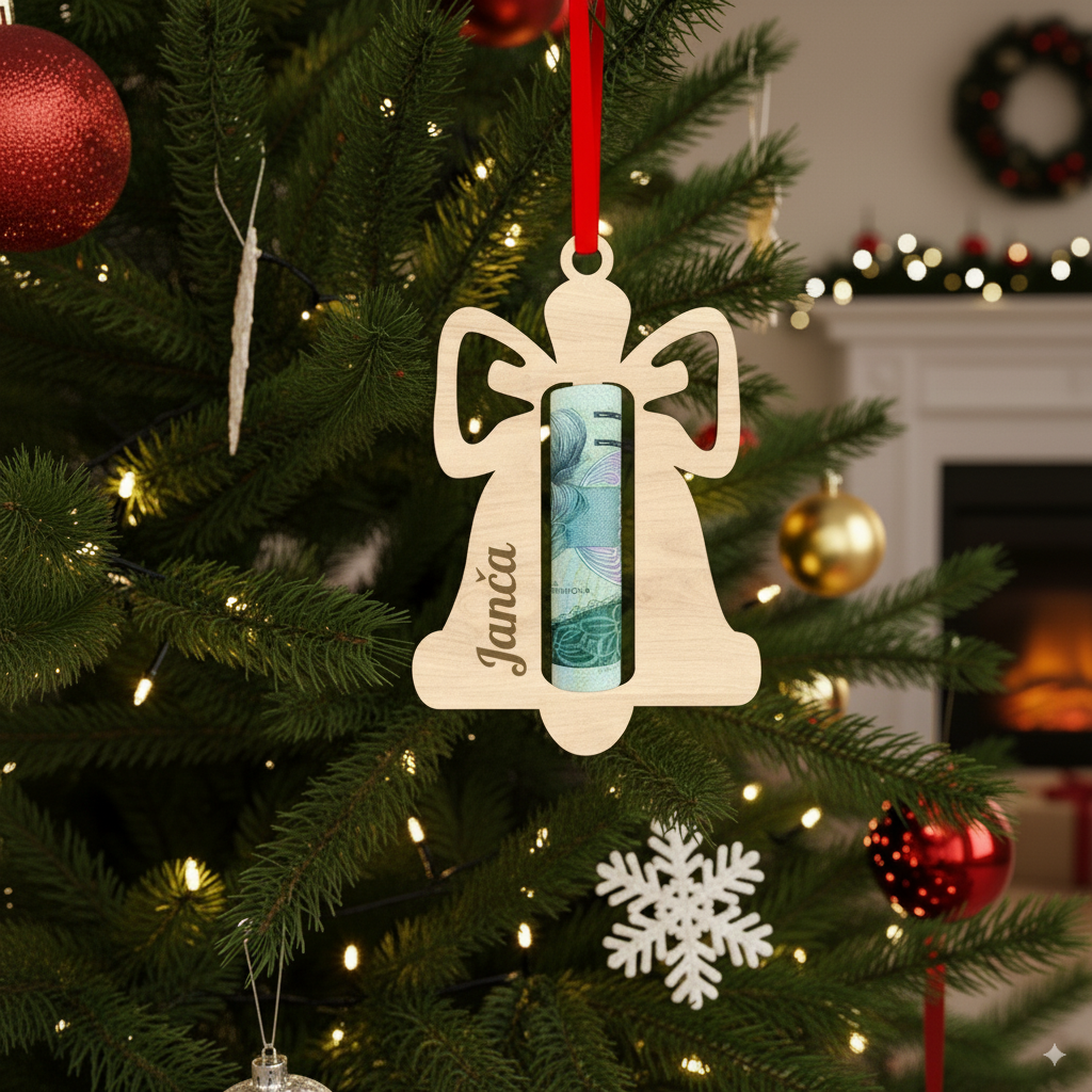 Vánoční ozdoby na peníze