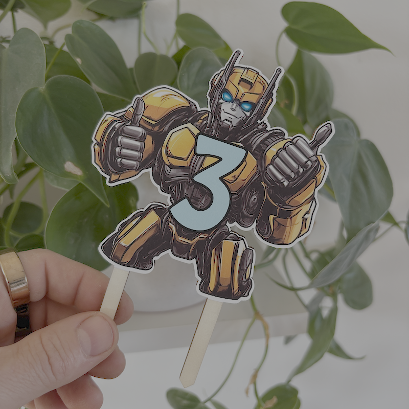 Zápich do dortu - Transformer s číslem na přání