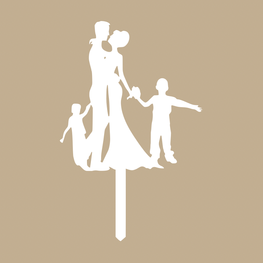 Svatební zápich do dortu - novomanželé