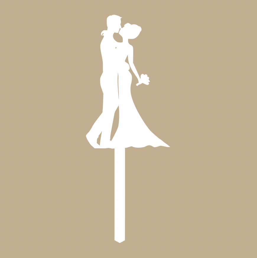 Svatební zápich do dortu - novomanželé