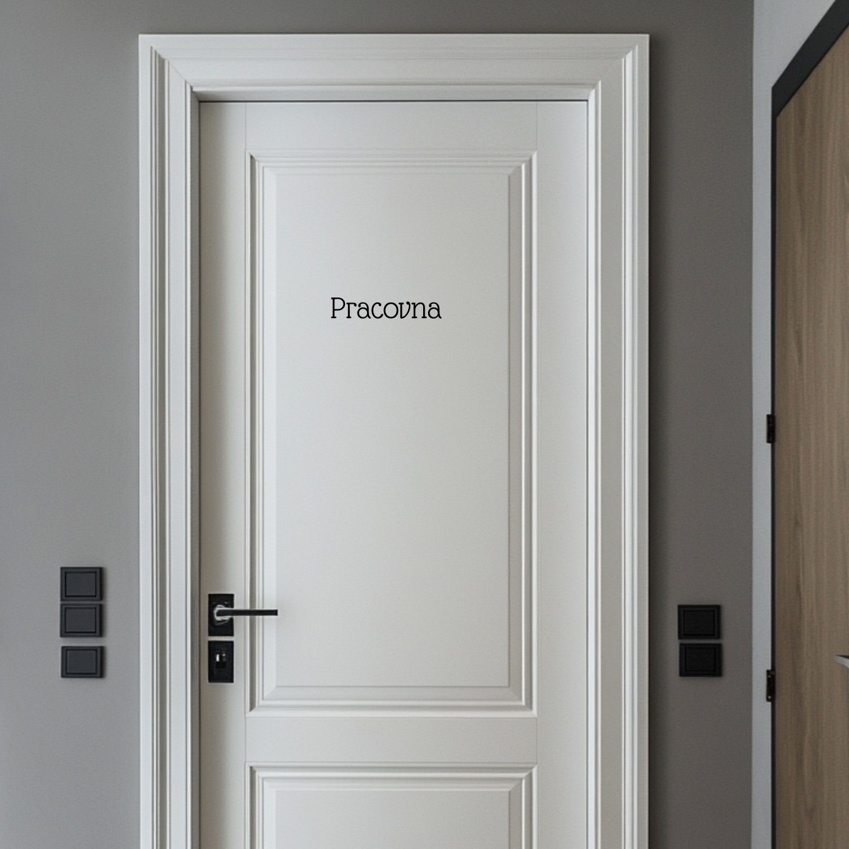 Vinylová nálepka na dveře - Nápis na přání