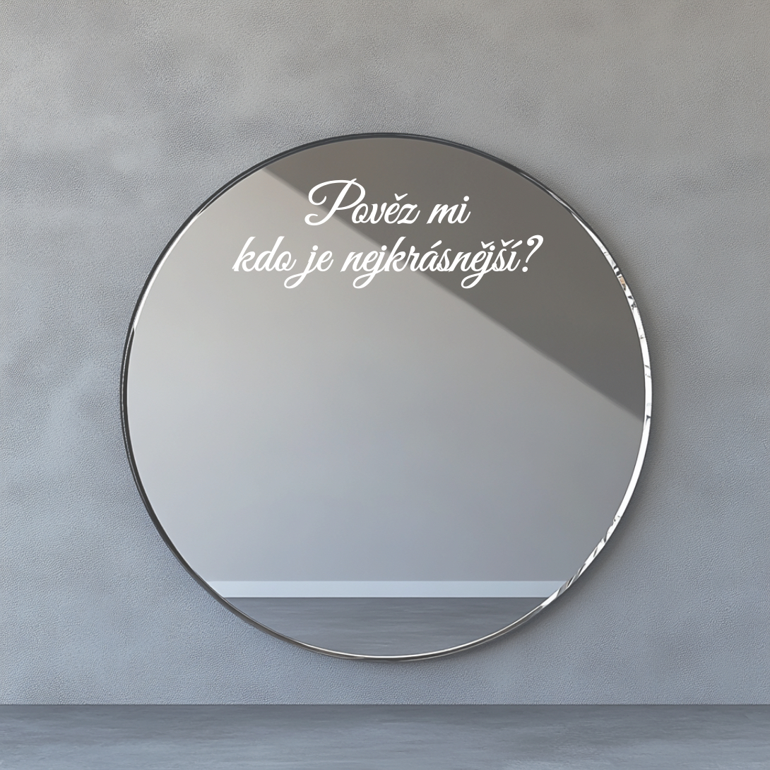 Vinylová nálepka na zrcadlo