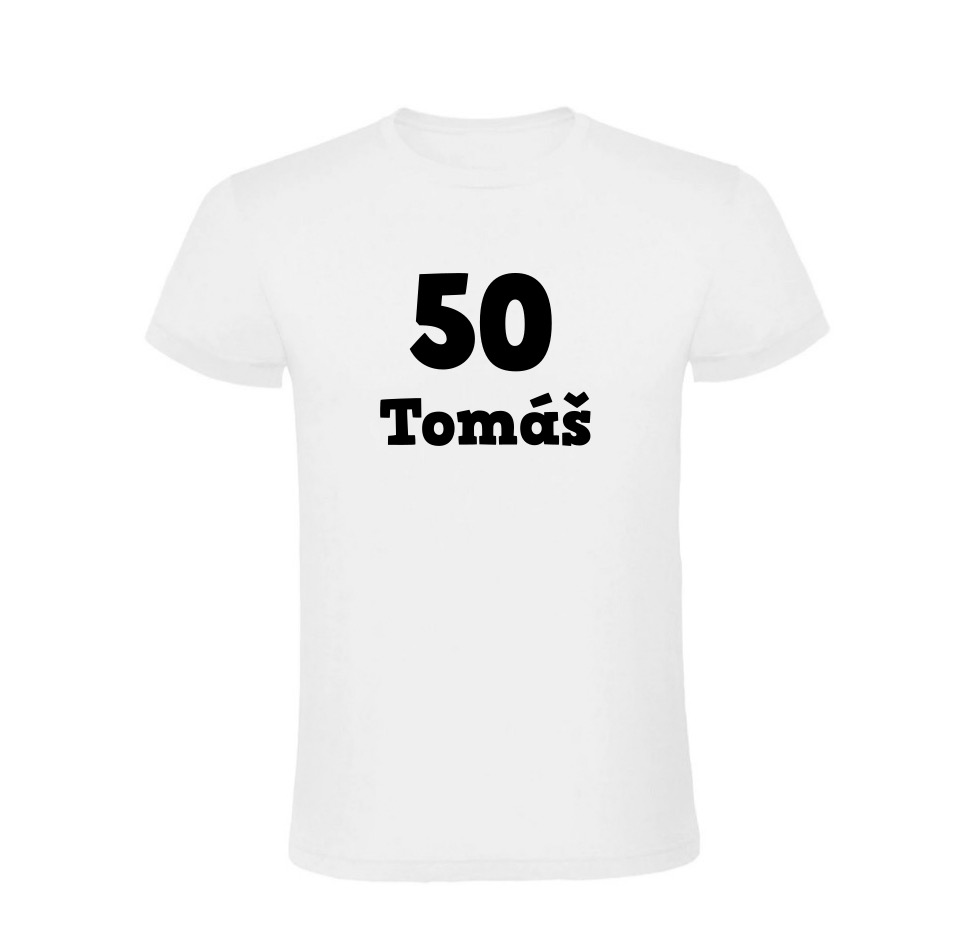 Tričko se jménem a rokem na přání