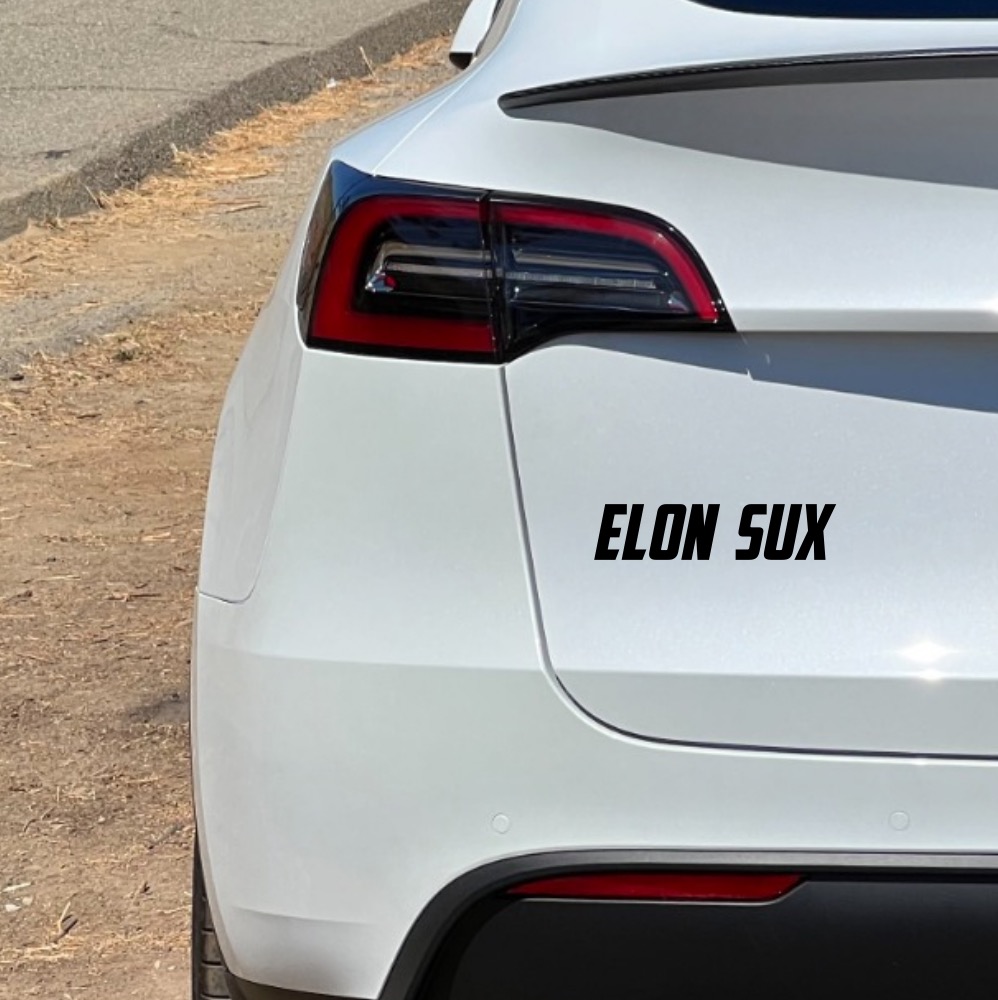 Samolepka na Teslu - Elon Sux