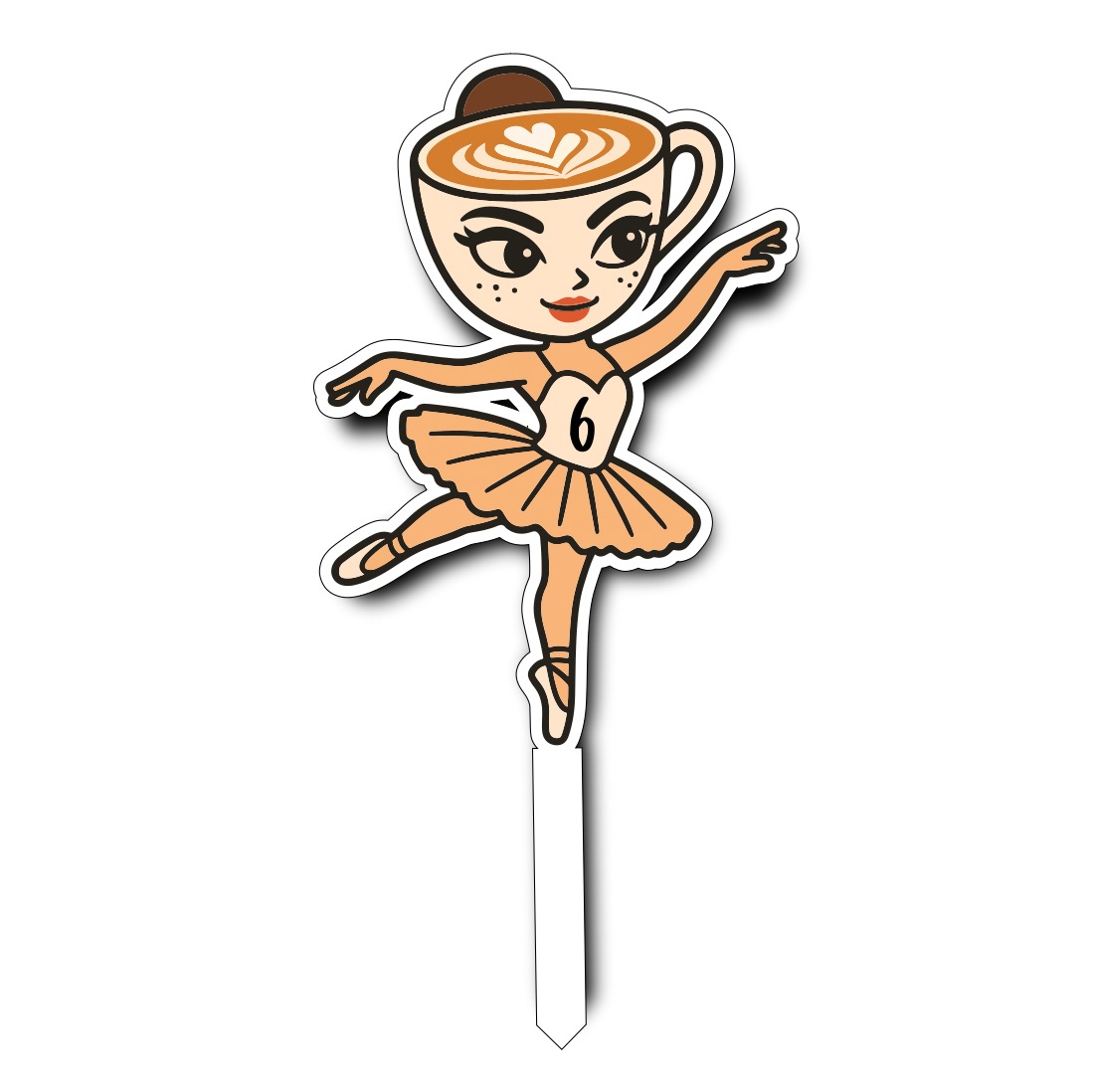 Zápich do dortu - Ballerina Cappuccina s rokem