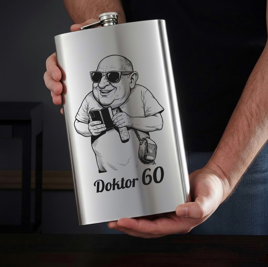 Obří placatka s karikaturou bez pozadí podle vaší fotky